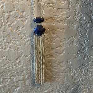 Cobalt and gold Kendra Scott necklace